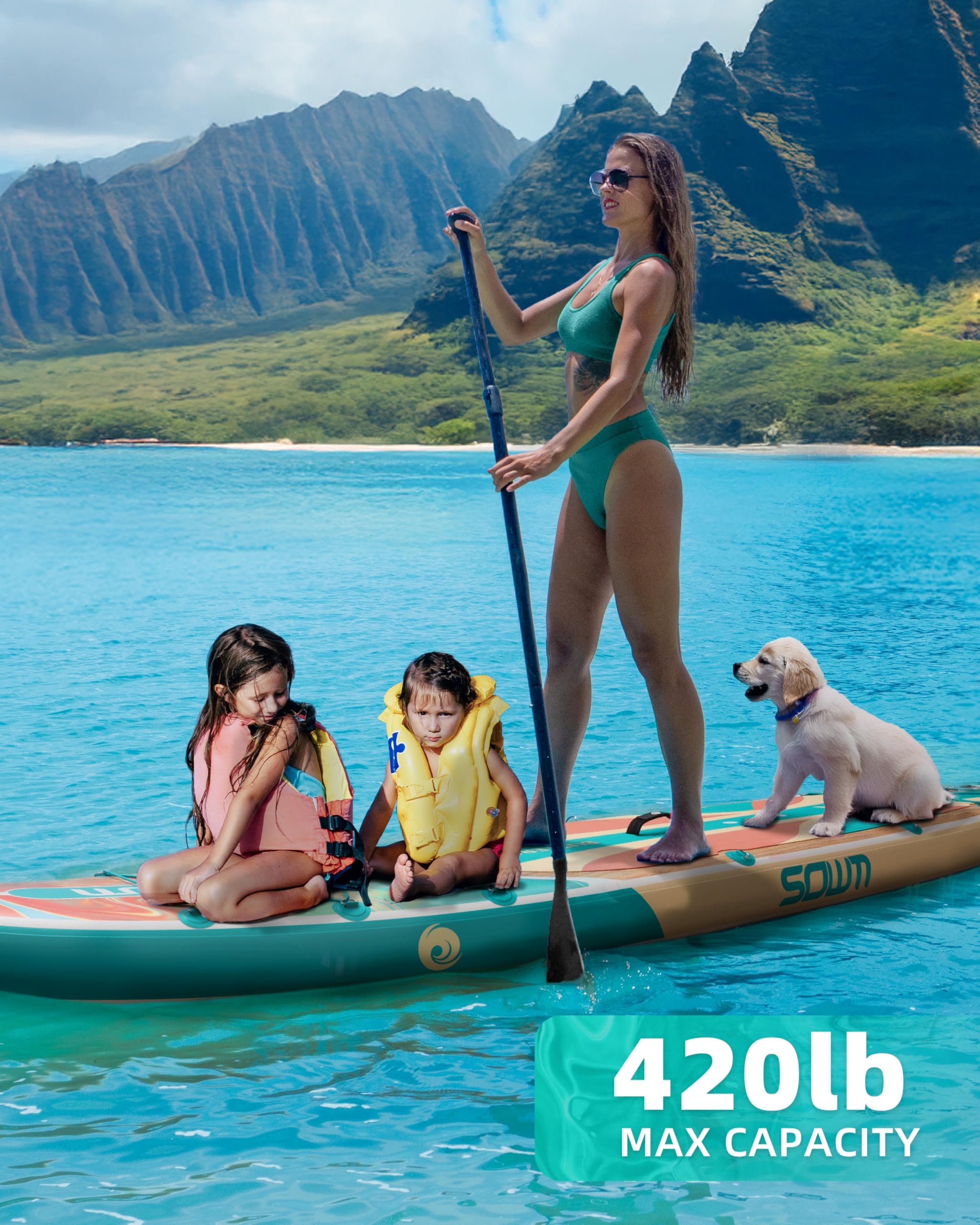 Amazon | SOWM 11'x34''スタンドアップインフレータブルパドルボードは
